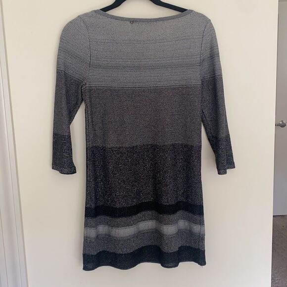 WHBM Long Top Sparkle- Gray and Black with Shimmet​ - Picture 3 of 3